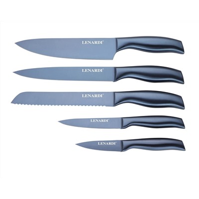 195-010 Набор ножей 5пр. на подставке в под.уп.(х6)