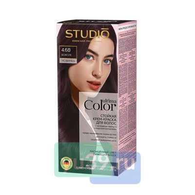 Ultima Color Studio Профешнл Стойкая крем-краска для волос 4.68 Божоле, 50/50
