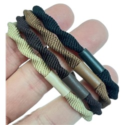 Резинка для волос эластичная (жгут волна) цвет коричневый Арт 65