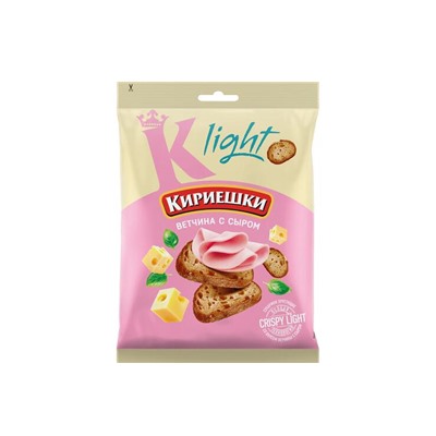 «Кириешки Light», сухарики со вкусом ветчины с сыром, 80 г