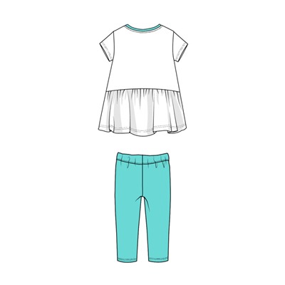 Комплект для девочки: футболка, легинсы