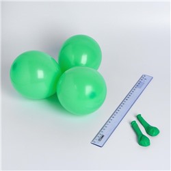 Шар латексный 5", пастель, набор 100 шт., водные бомбочки, цвет салатовый
