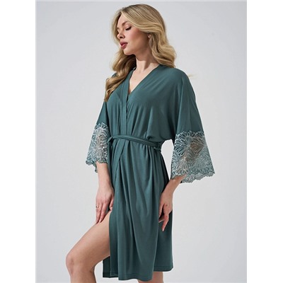 Женский  халат Флирт (кружево) 2451-Ви / Зеленый