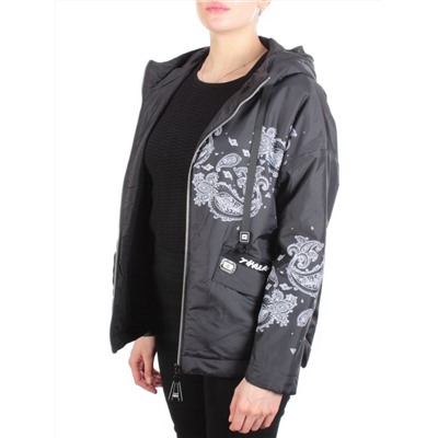 ZW-2312-C BLACK Куртка демисезонная женская BLACK LEOPARD (100 гр.синтепон)
