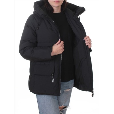 M-M05 BLACK Куртка зимняя женская (150 гр. холлофайбер)