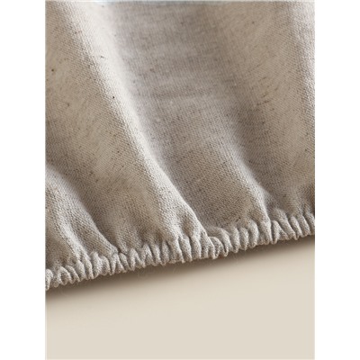Простыня на резинке SL Home Linen collection 140*200+30 см , цв.серый, лён30%/хлопок70%