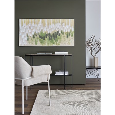 Панно декоративное с ручной росписью By Feel, 140х70 см, хаки