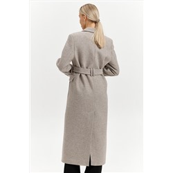 Пальто женское демисезонное 26326 (бежевый/диагональ)