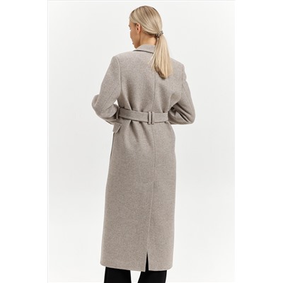 Пальто женское демисезонное 26326 (бежевый/диагональ)