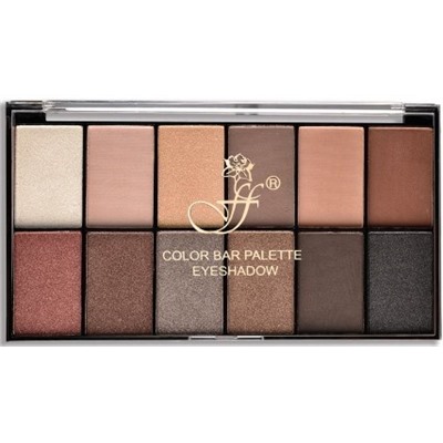 FFLEUR Тени для век 12-ти цв  COLOR BAR PALETTE №4