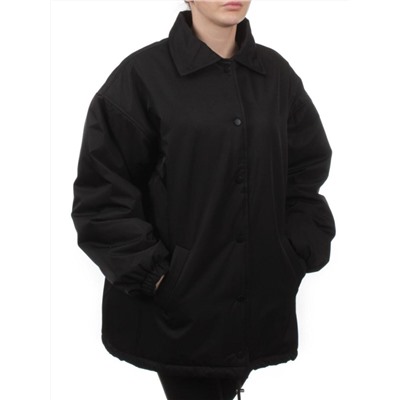H24-216 BLACK Куртка демисезонная женская (100 гр. синтепон)