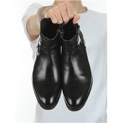 01-H9003-B82-SW3 BLACK Ботинки демисезонные мужские (натуральная кожа)
