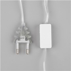 УЦЕНКА Гирлянда «Нить», 5 м, с насадками «Клубки серо-розовые», 6 см, IP20, 20 LED, 220 В, свечение белое