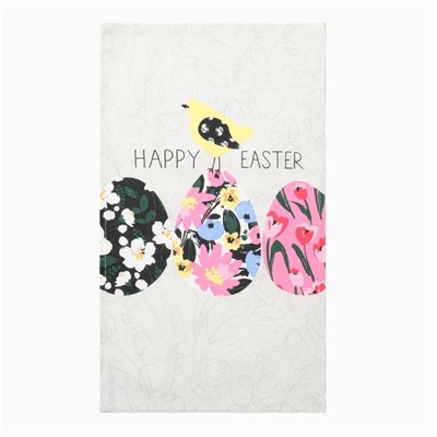 Полотенце кухонное Доляна Happy easter 28×46 см, рогожка, 100% хлопок, 160 г/м²