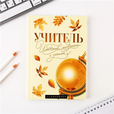 Подарочный набор, ежедневник, стикеры, ручка шариковая, синяя паста «Подарок дорогому учителю»