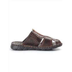 P2322-10 BROWN Тапочки мужские (натуральная кожа)