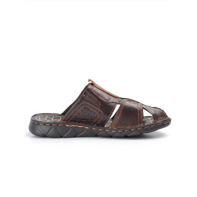 P2322-10 BROWN Тапочки мужские (натуральная кожа)