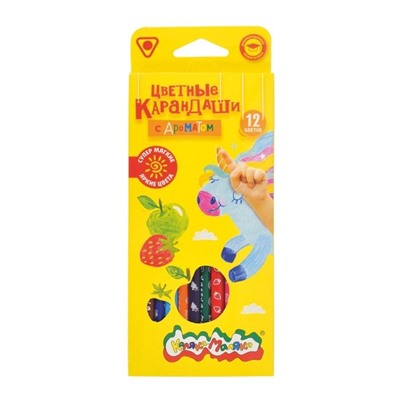 Карандаши 12цв Каляка-Маляка ароматиз деревянные трехгран КТКМ12А/12/Китай***