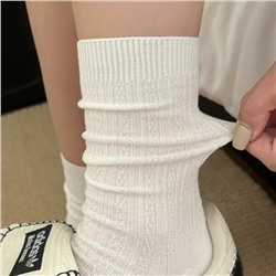Tide, cotton autumn Japanese summer retro colored knee socks, mid-length
