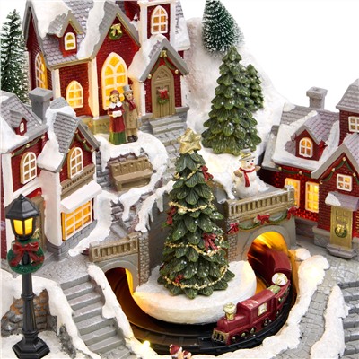 МУЗЫКАЛЬНАЯ СТАТУЭТКА "ЗИМНИЙ ГОРОДОК" 28Х28,5Х27 СМ