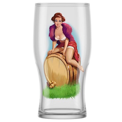 Бокал пивной 500 мл 2 штуки "Pin-up beer" 304/2-Д