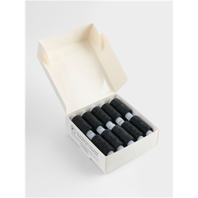 Нитки 40ЛШ, 200 м, чёрные №6818