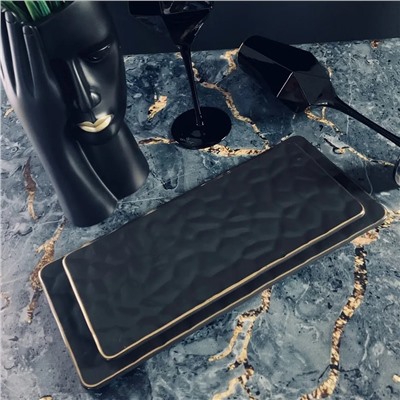 118-007 Прямоугольное блюдо 31х14х1,5см МАРОККО в под.уп.(х18)Фарфор