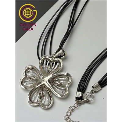 Кулон на кожаном шнурке "Женская грация" Арт КШ2130/13