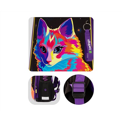 Ранец Berlingo Expert "Astro Cat" 37*28*16см, 2 отделения, 2 кармана, анатомическая спинка
