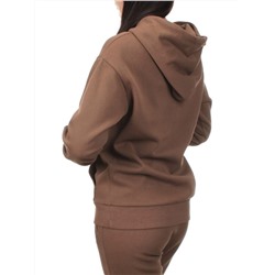 H108 BROWN Костюм спортивный женский (хлопок 90%, полиэстер 10%)