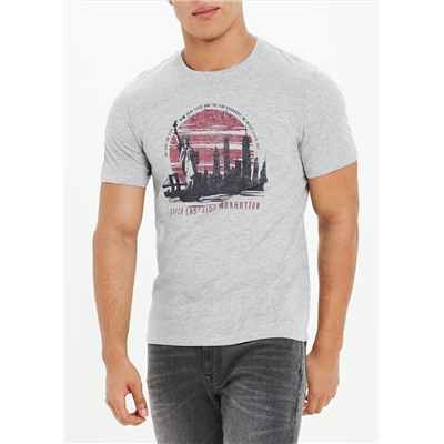New York Skyline Print T-Shirt