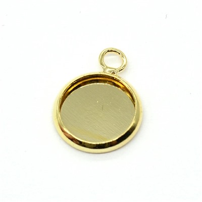 Сеттинг для кулона 10мм золотистый