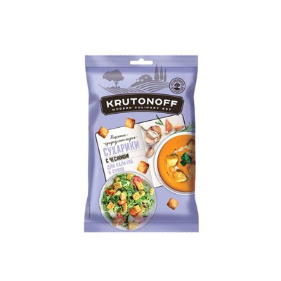 «Крутоноф», сухарики с чесноком для салатов и супов, 100 г