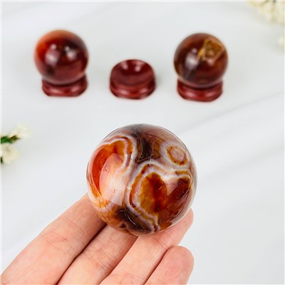 Радуга Самоцветов Шар из Сердолика на подставке