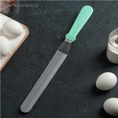 Лопатка-палетка с пластиковой ручкой, изогнутая, 37 см