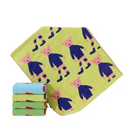 Towel Korean Bear Jacquard Four-layer Cotton Gauze Large Square Scarf Wipe Hands Towel Kitchen Towel Factory Price Wholesale