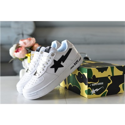 BAPE Court Sta Mist из натуральной белой кожи