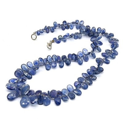 Бусы из Кианита огранка, 45см, 37,5г