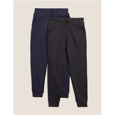 2pk Cotton Joggers (6-16 Yrs)