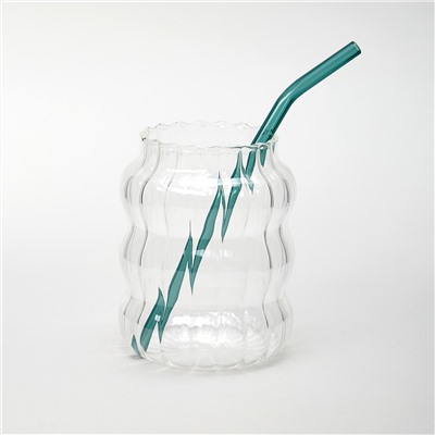 НАБОР СТАКАНОВ ИЗ 2-Х ШТ. СО СТЕКЛ. ТРУБОЧКАМИ 600 МЛ