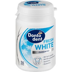 DONTODENT Dragees fresh-white Жевательная резинка без сахара, с ксилитом, 50 шт