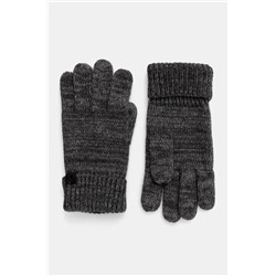 Rękawiczki z domieszką wełny męskie   kolor szary