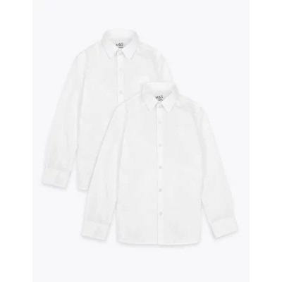 Boys' 2pk Slim Fit Stretch School Shirts (2-16 Yrs)