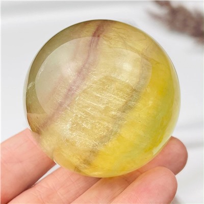 Радуга Самоцветов Шар из камня Флюорит на подставке