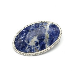 Брошь содалит "Овал" 48*32мм.