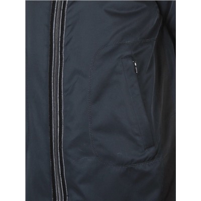 E-1961 DK. BLUE Пальто женское с мехом Evcanbady