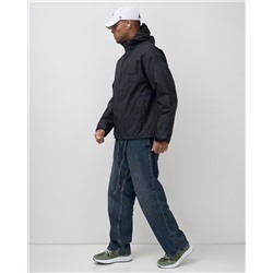 Куртка спортивная мужская весна осень черного цвета 25473Ch