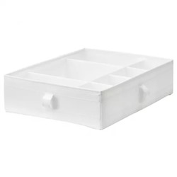 Коробка белая с отделениями, SKUBB Box with Compartments White, произв. IKEA