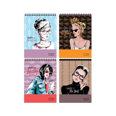 Блокнот А5 80л. на гребне BG "Simply the best"