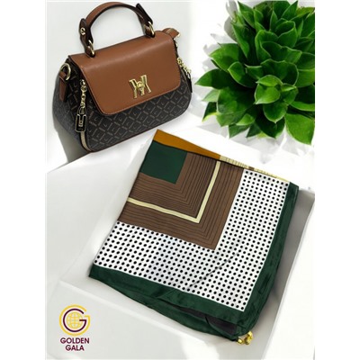 Платок на шею с украшением шелковый Арт 2530/12